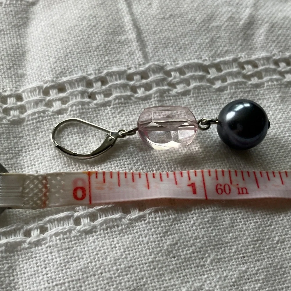 Vintage Bead & Pearl Hook Dangle Earrings Set - 3‎ pair